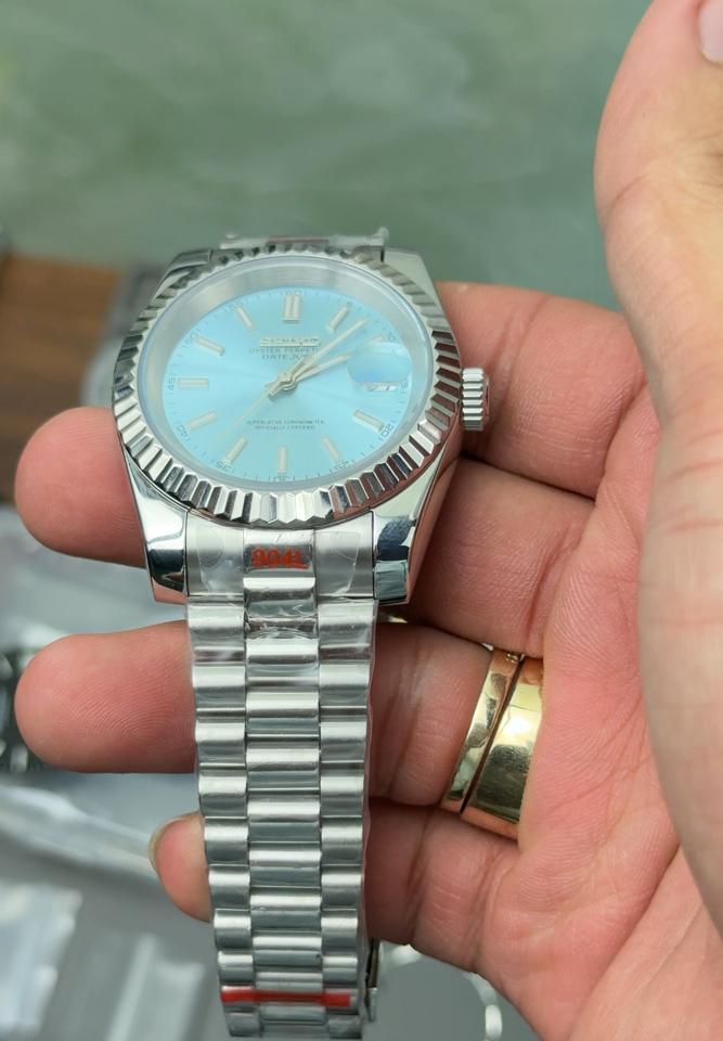 Seikomod DateJust xanh da trời-duoc-ban-tai-NGUYÊN độ đồng hồ (seikomod)
