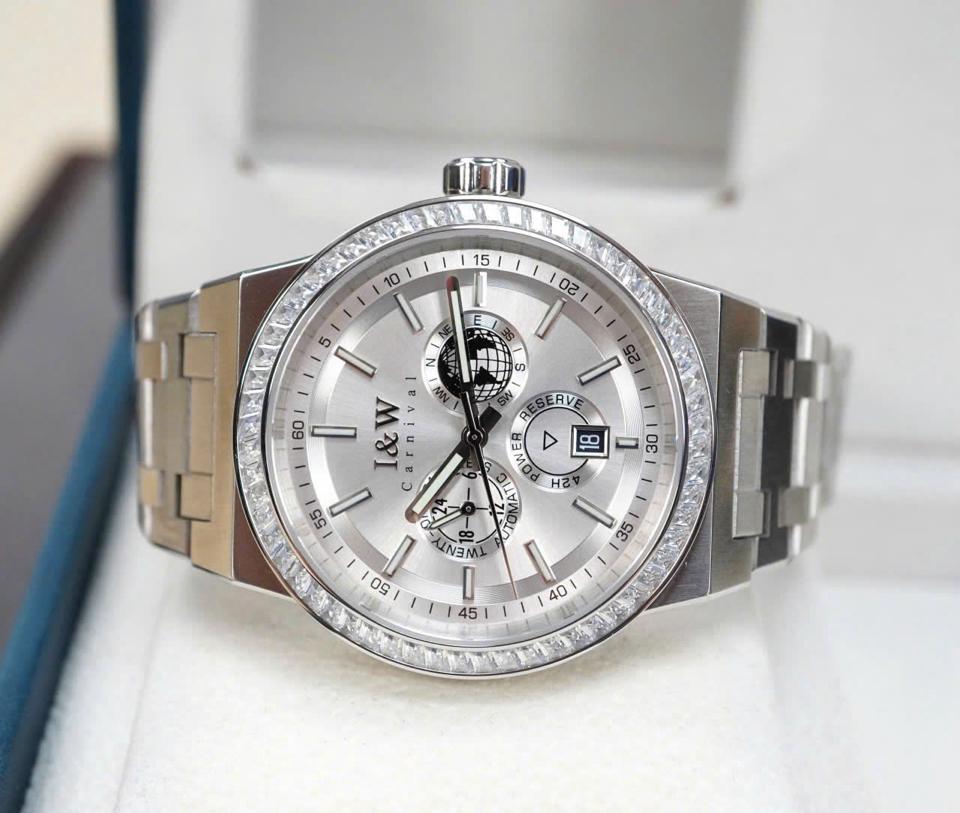 I&W CARNIVAL IW785G 41mm bạc-duoc-ban-tai-NGUYÊN độ đồng hồ (seikomod)
