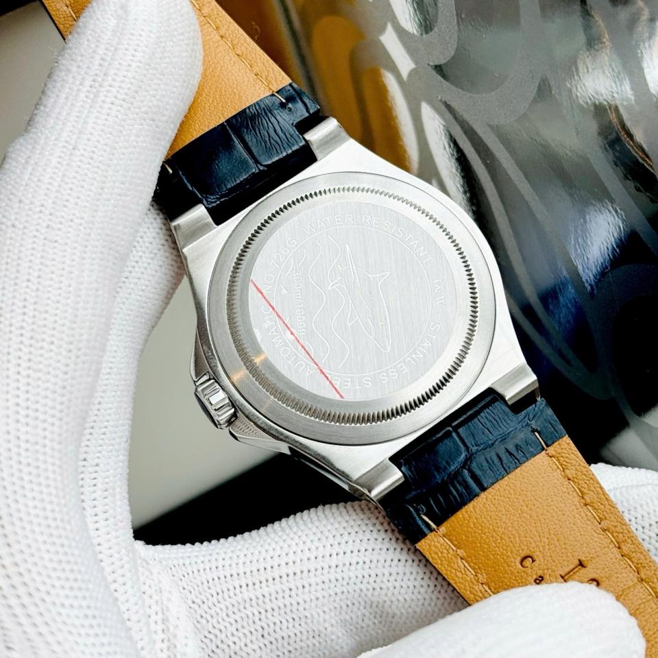 I&W Carnival 726G 41mm xanh navy dây da-duoc-ban-tai-NGUYÊN độ đồng hồ (seikomod)