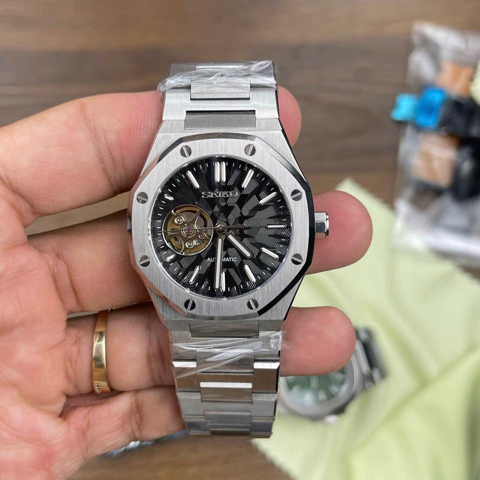 Seikomod AP 37mm open heart (xanh lá, xanh dương, đen, trắng, xanh tifany)-duoc-ban-tai-NGUYÊN độ đồng hồ (seikomod)