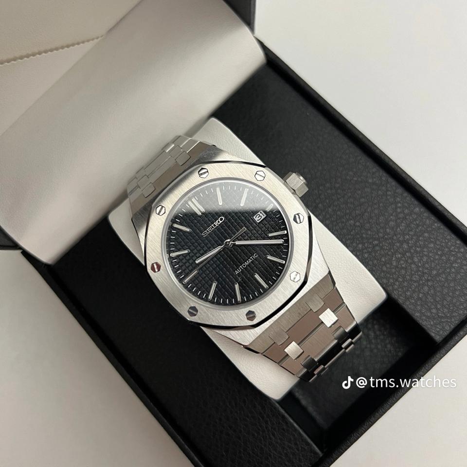 Seikomod AP royal oak đen 41mm-duoc-ban-tai-NGUYÊN độ đồng hồ (seikomod)