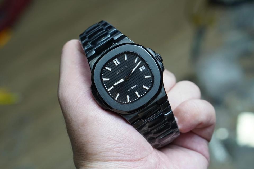 Seikomod nautilus 39,5mm full đen-duoc-ban-tai-NGUYÊN độ đồng hồ (seikomod)