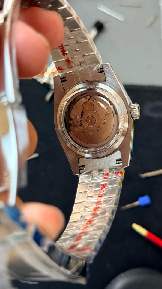 Seikomod DateJust xanh tiffany niềng đá-duoc-ban-tai-NGUYÊN độ đồng hồ (seikomod)