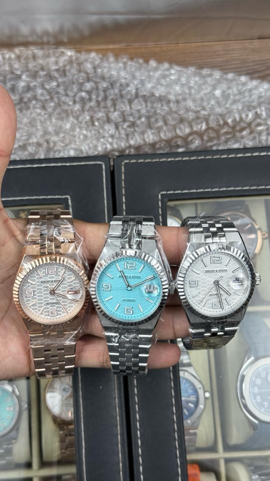 Specht & Shone SP0043A4 dáng Land Dweller 36,5mm mặt đen-duoc-ban-tai-NGUYÊN độ đồng hồ