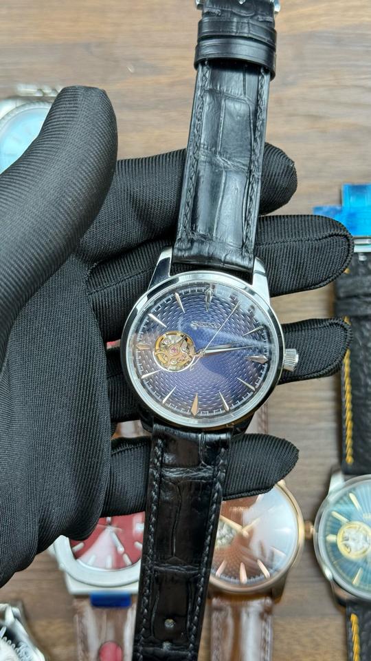 Seikomod Presage 40mm xanh dương open heart-duoc-ban-tai-NGUYÊN độ đồng hồ (seikomod)