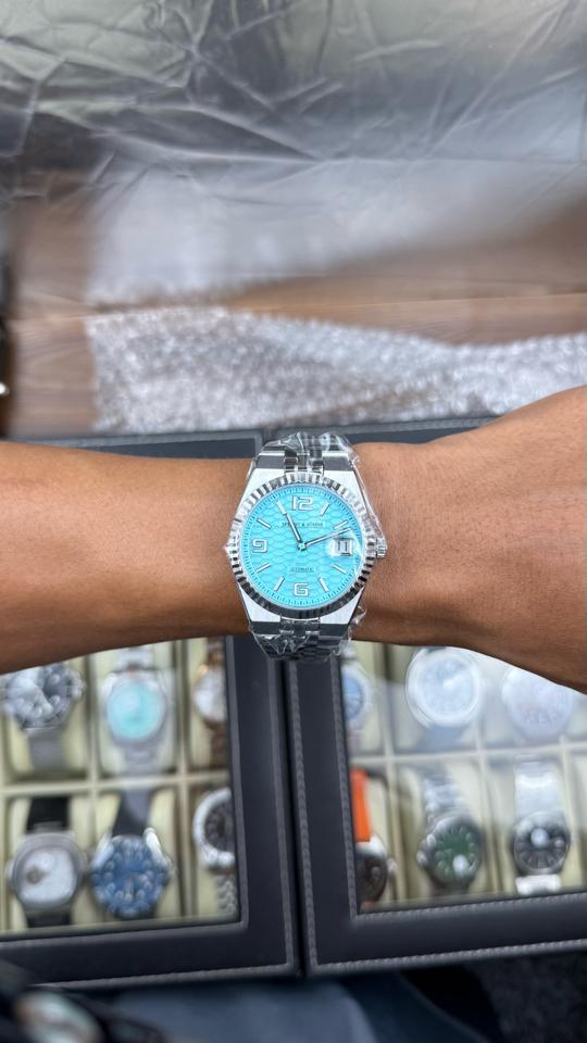 Specht & Shone SP0043A4 dáng Land Dweller 36,5mm mặt xanh tiffany-duoc-ban-tai-NGUYÊN độ đồng hồ