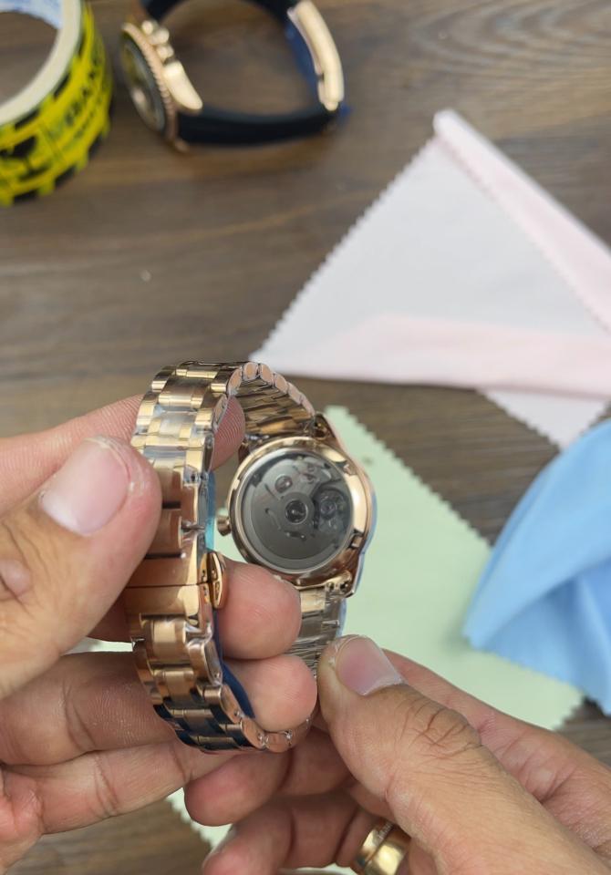 Seikomod Presage nữ 33mm cam cá hồi dây thép-duoc-ban-tai-NGUYÊN độ đồng hồ (seikomod)