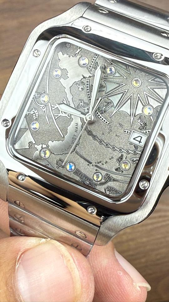 Seikomod Santos 38mm trống đồng Việt Nam-duoc-ban-tai-NGUYÊN độ đồng hồ (seikomod)