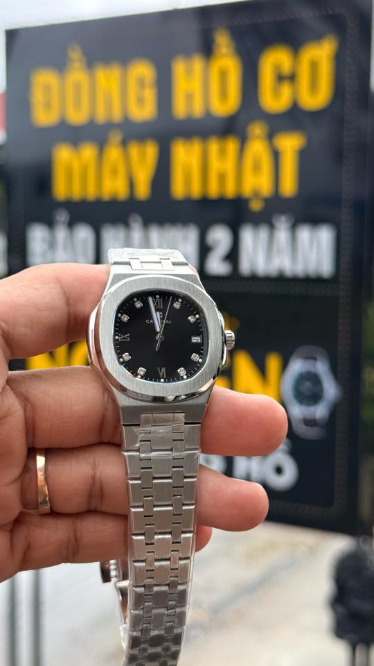 Carnival 8160L 34mm nữ mặt đen-duoc-ban-tai-NGUYÊN độ đồng hồ (seikomod)