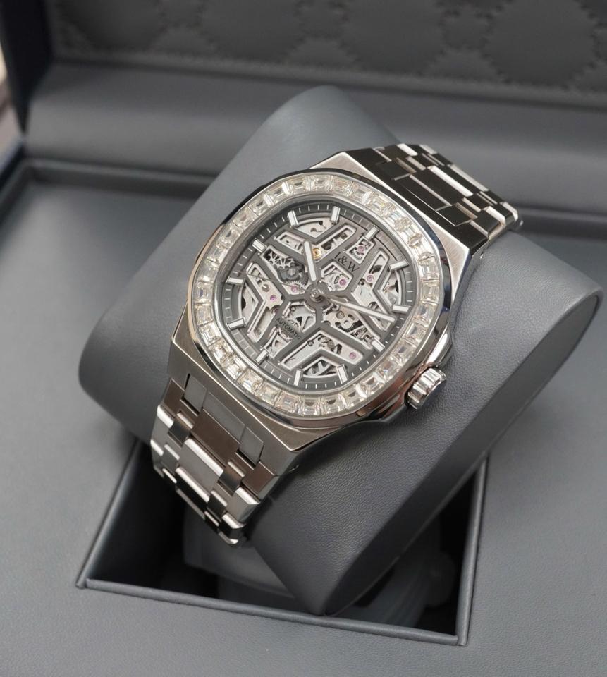 I&W CARNIVAL IW763G tiểu Patek niềng đá Skeleton 41mm-duoc-ban-tai-NGUYÊN độ đồng hồ (seikomod)