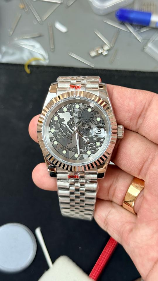 Seikomod DateJust trống đồng Việt Nam cọc số dạ quang 39mm-duoc-ban-tai-NGUYÊN độ đồng hồ (seikomod)