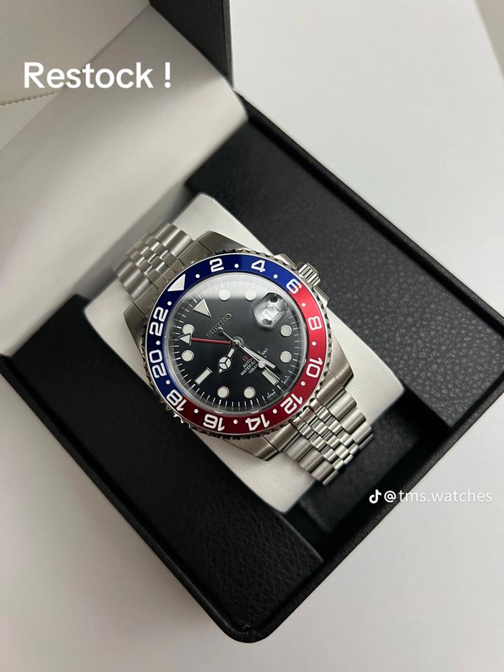 Seikomod submariner 41mm GMT pepsi 143-duoc-ban-tai-NGUYÊN độ đồng hồ (seikomod)