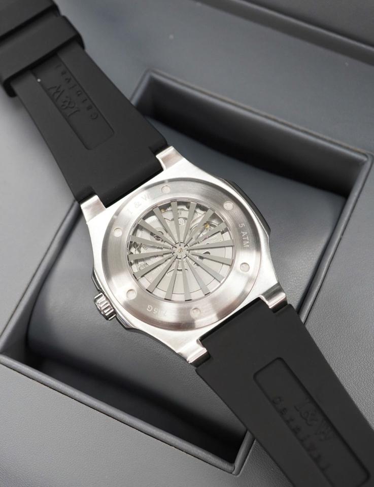 I&W Carnival IW735G mặt xám khói dây cao su-duoc-ban-tai-NGUYÊN độ đồng hồ (seikomod)