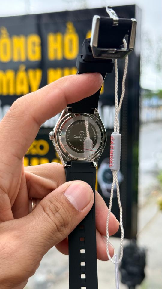 Carnival 8168L 34mm nữ mặt xanh-duoc-ban-tai-NGUYÊN độ đồng hồ (seikomod)