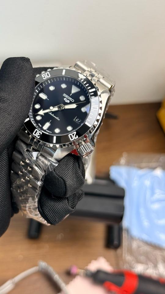 Seikomod SKX 42mm đen dây thép-duoc-ban-tai-NGUYÊN độ đồng hồ (seikomod)