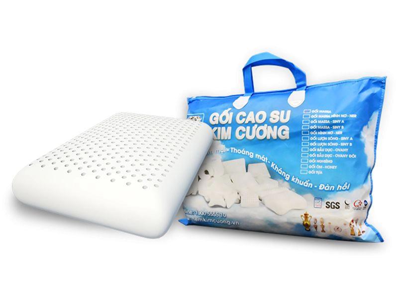 Gối cao su Kim Cương Ovany 60x40x12-duoc-ban-tai-CỬA HÀNG NỆM HỒNG PHÁT
