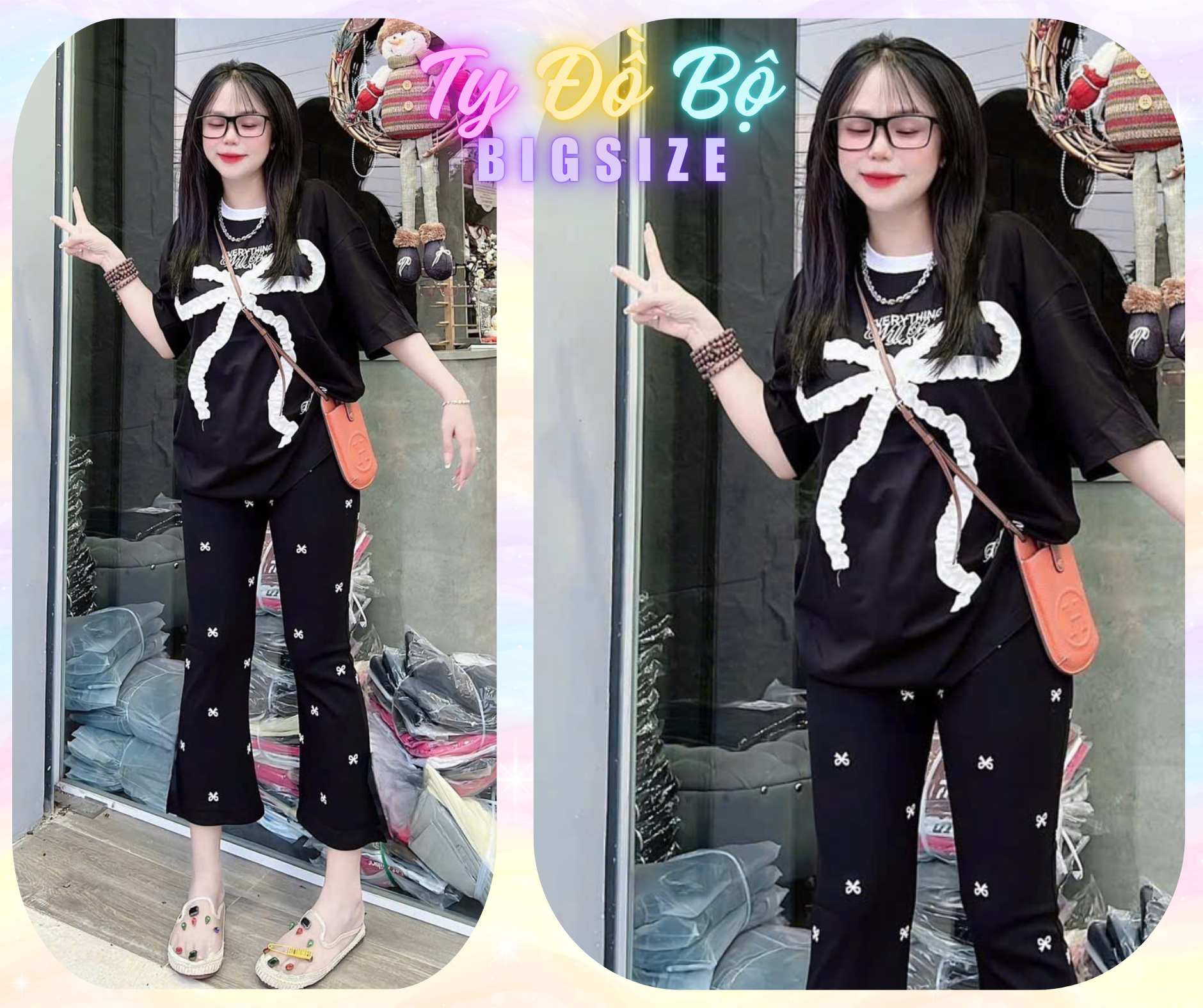 Set thun dài nơ ống loe-duoc-ban-tai-Ty Đồ Bộ Bigsize