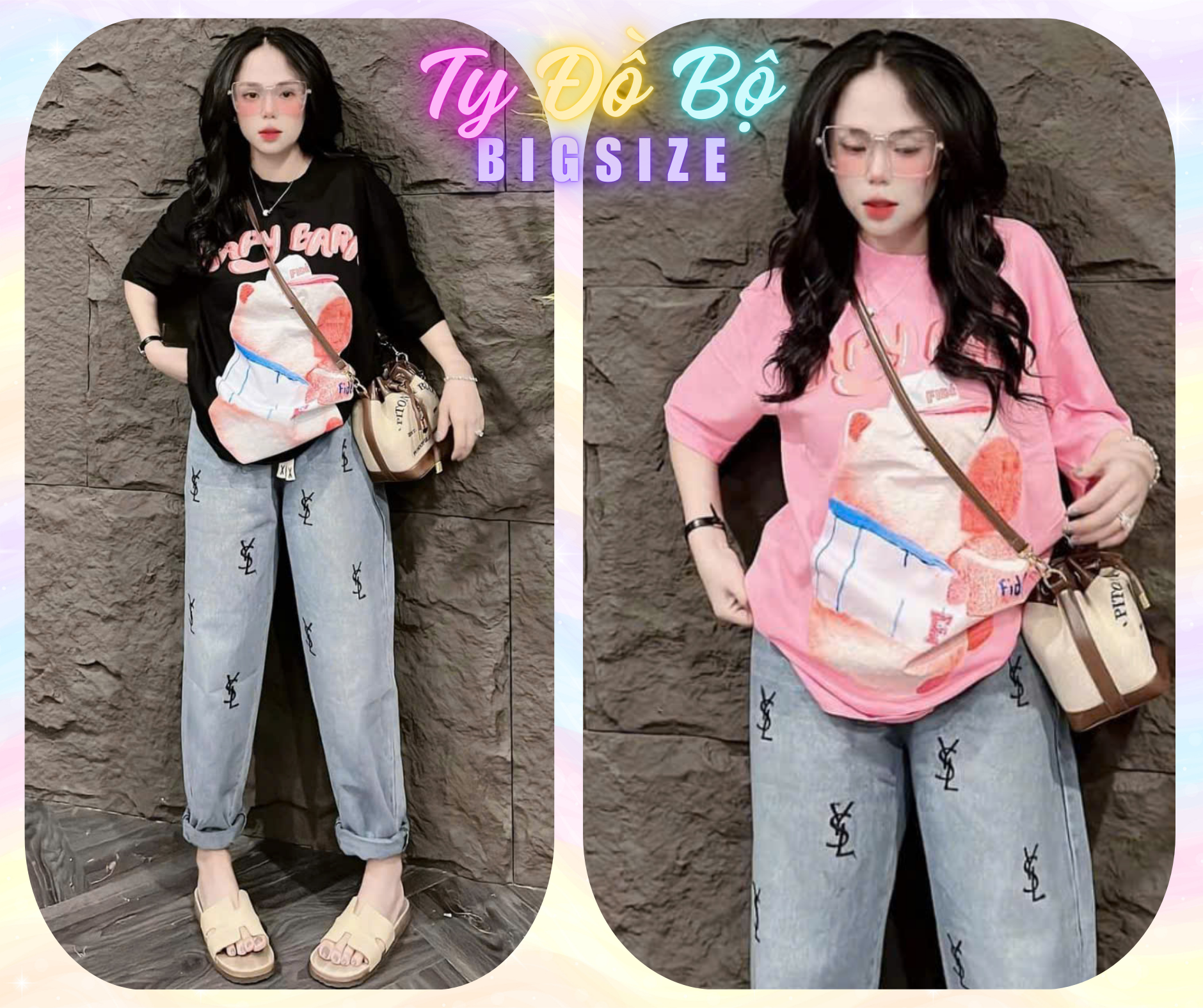 Set jeans dài Capy Bara-duoc-ban-tai-Ty Đồ Bộ Bigsize