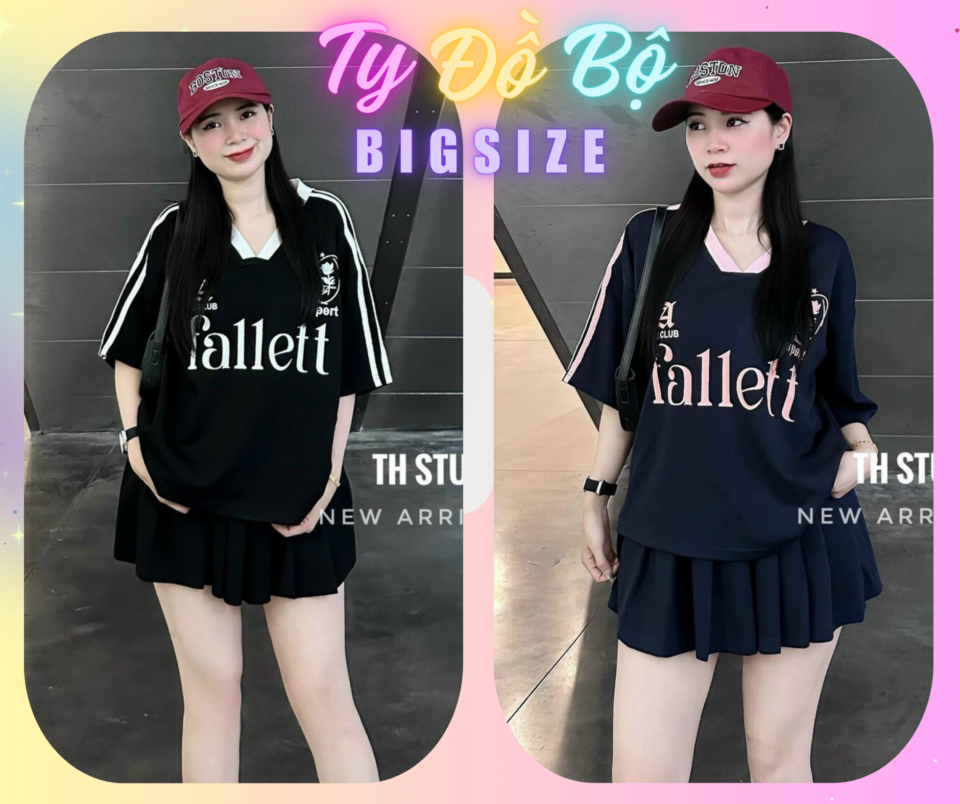 Set váy Fallet cổ tim-duoc-ban-tai-Ty Đồ Bộ Bigsize
