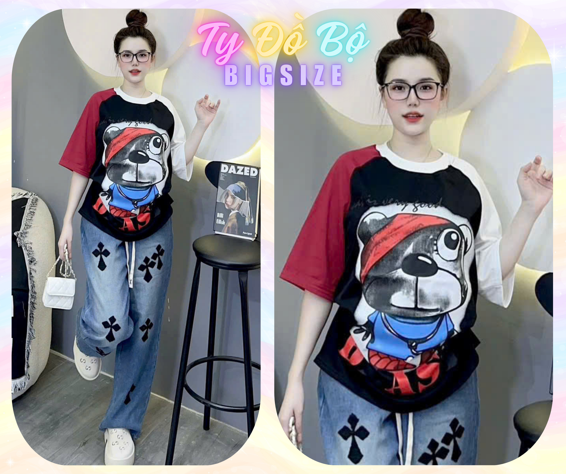 Set jeans dài cún 1 mắt-duoc-ban-tai-Ty Đồ Bộ Bigsize