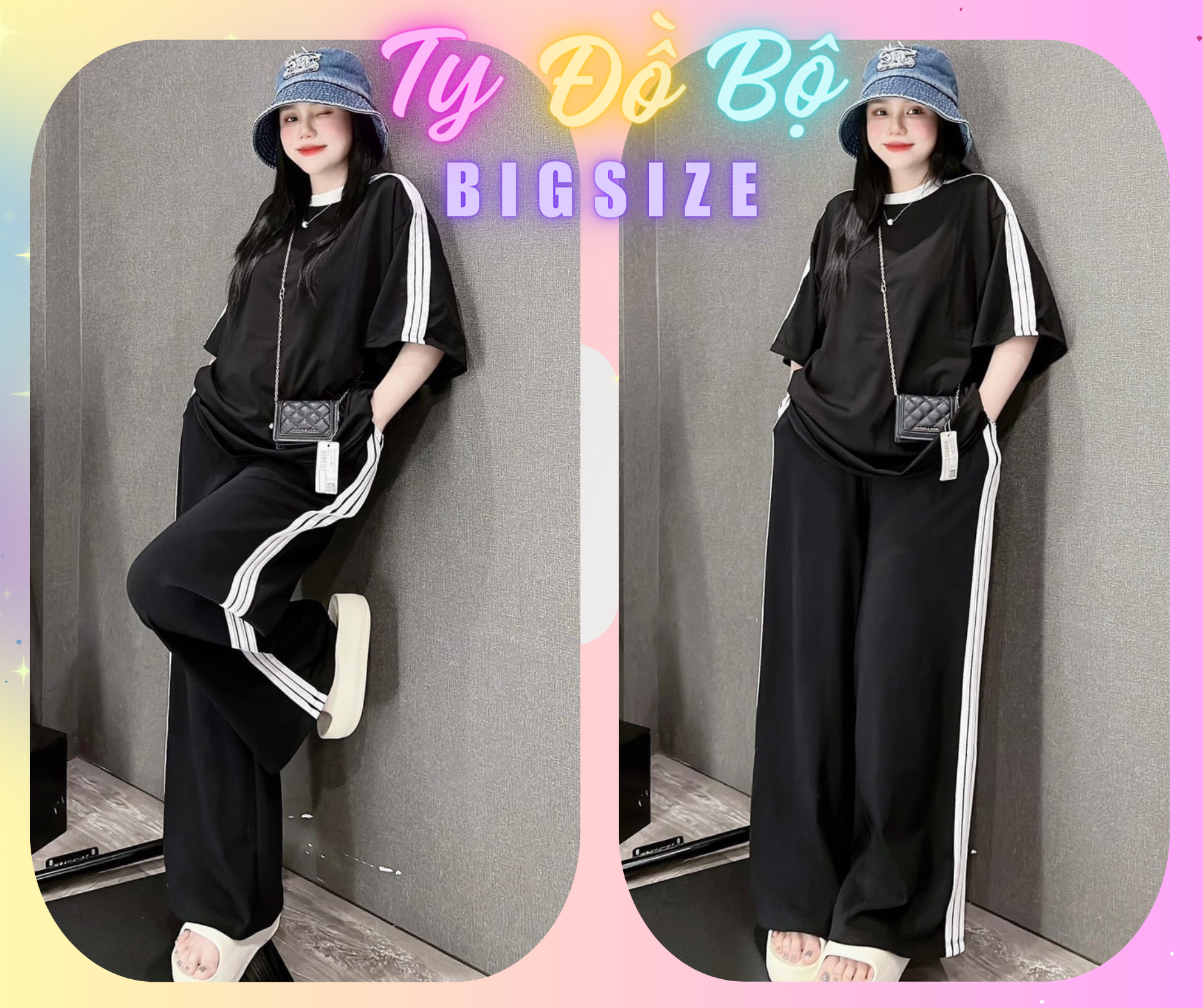 Set thun dài sọc thể thao quần suông-duoc-ban-tai-Ty Đồ Bộ Bigsize
