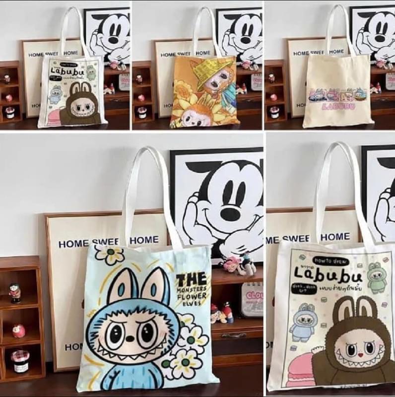 Túi vải canvas nữ tote, túi xách nữ Labubu-duoc-ban-tai-BT Mart - Siêu thị dành cho Người bận rộn