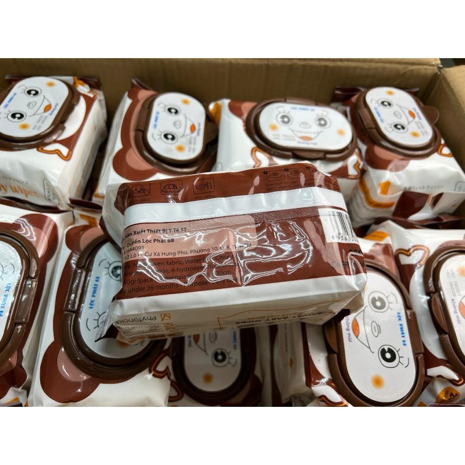 Khăn giấy ướt không mùi Lộc Phát Baby Wipes 250gr-duoc-ban-tai-BT Mart - Siêu thị dành cho Người bận rộn