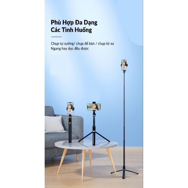 Gậy chụp hình 3 chân R1S-L có đèn, dài 175cm, Remote từ xa 10m-duoc-ban-tai-Gia dụng BT Mart