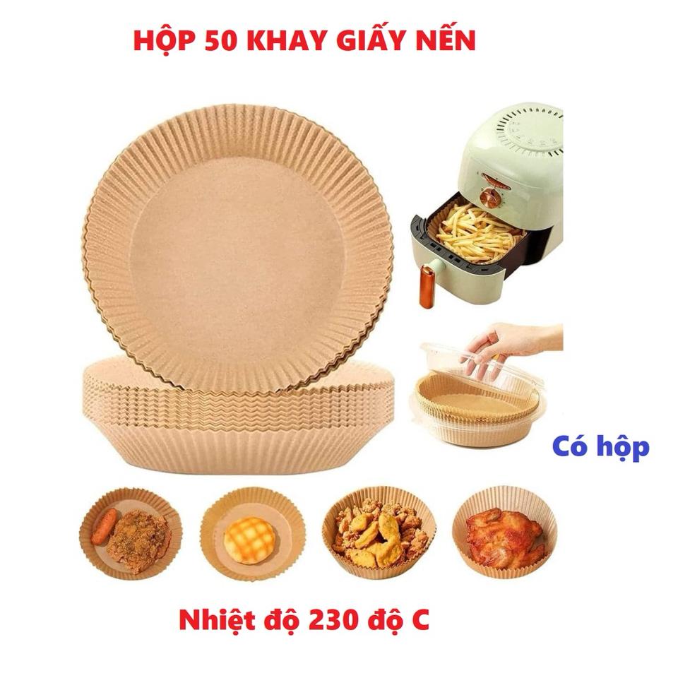 Set 50 giấy tròn vàng thấm dầu nồi chiên-duoc-ban-tai-BT Mart - Siêu thị dành cho Người bận rộn