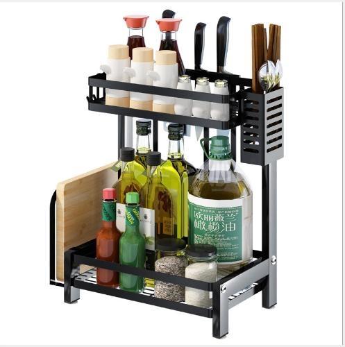 Kệ gia vị 2 tầng K-Shelf inox, Sơn tĩnh điện (để được các chai gia vị cao)-duoc-ban-tai-BT Mart - Siêu thị dành cho Người bận rộn