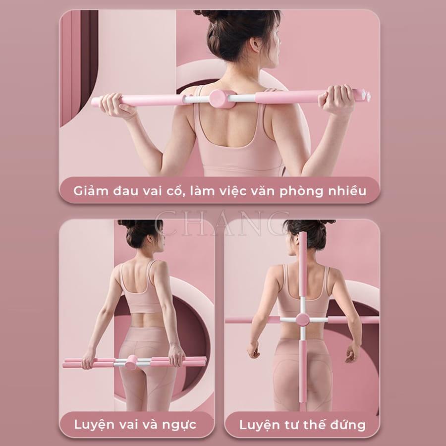 Gậy tập yoga  2 thanh xếp tập lưng vai chống gù-duoc-ban-tai-Gia dụng BT Mart