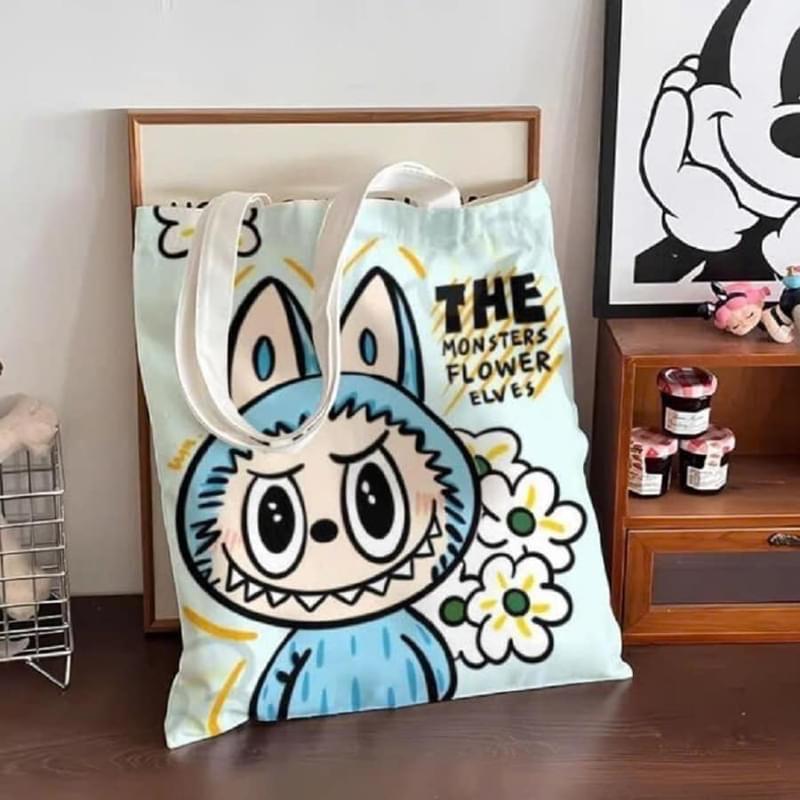 Túi vải canvas nữ tote, túi xách nữ Labubu-duoc-ban-tai-BT Mart - Siêu thị dành cho Người bận rộn