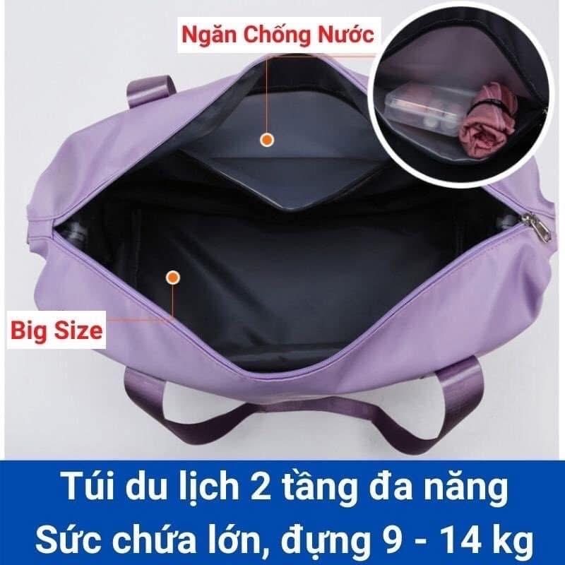 Túi xách du lịch 2 tầng gấp gọn B100 vải dù Polyeste cao cấp-duoc-ban-tai-BT Mart - Siêu thị dành cho Người bận rộn