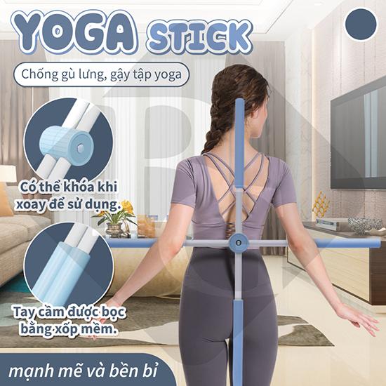Gậy tập yoga  2 thanh xếp tập lưng vai chống gù-duoc-ban-tai-Gia dụng BT Mart