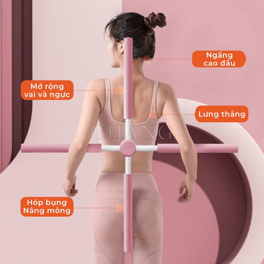Gậy tập yoga  2 thanh xếp tập lưng vai chống gù-duoc-ban-tai-Gia dụng BT Mart