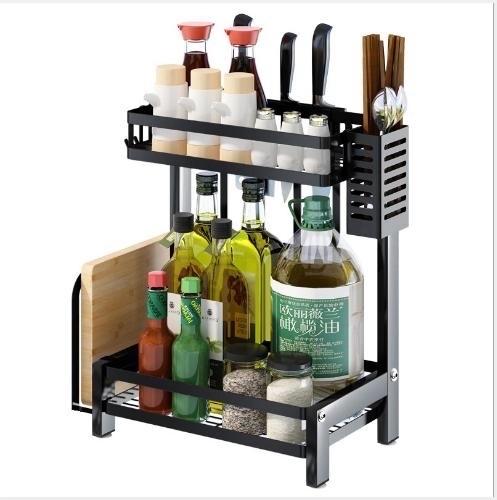 Kệ gia vị 2 tầng K-Shelf inox, Sơn tĩnh điện (để được các chai gia vị cao)-duoc-ban-tai-BT Mart - Siêu thị dành cho Người bận rộn