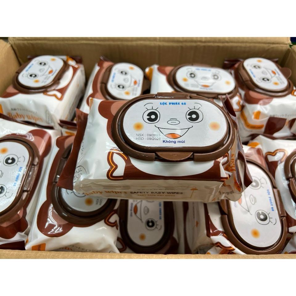 Khăn giấy ướt không mùi Lộc Phát Baby Wipes 250gr-duoc-ban-tai-BT Mart - Siêu thị dành cho Người bận rộn