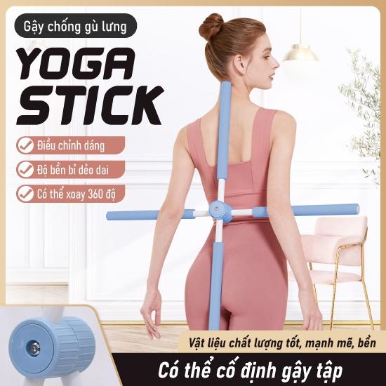 Gậy tập yoga  2 thanh xếp tập lưng vai chống gù-duoc-ban-tai-Gia dụng BT Mart