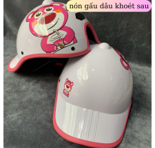 Nón bảo hiểm Gấu Dâu khoét sau để cột tóc-duoc-ban-tai-BT Mart - Siêu thị dành cho Người bận rộn
