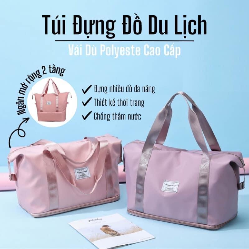 Túi xách du lịch 2 tầng gấp gọn B100 vải dù Polyeste cao cấp-duoc-ban-tai-BT Mart - Siêu thị dành cho Người bận rộn