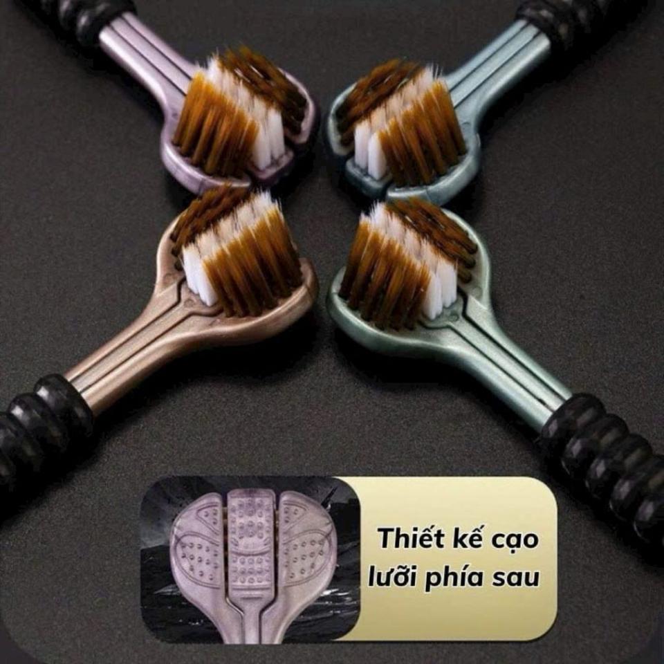Set 6 bàn chải đánh răng 3 mặt kèm cạo lưỡi-duoc-ban-tai-BT Mart - Siêu thị dành cho Người bận rộn