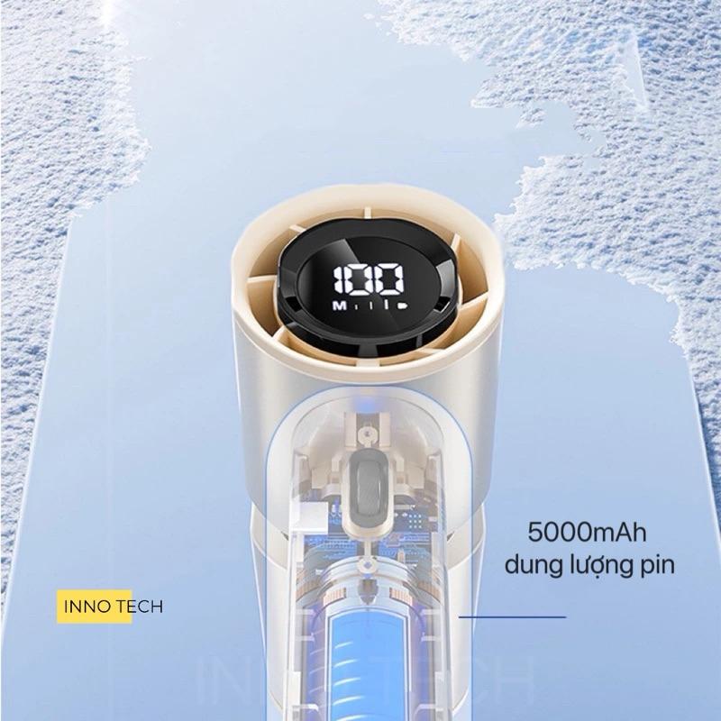 Quạt tích điện đèn led thể hiện 100 mức gió Veeco-duoc-ban-tai-BT Mart - Siêu thị dành cho Người bận rộn