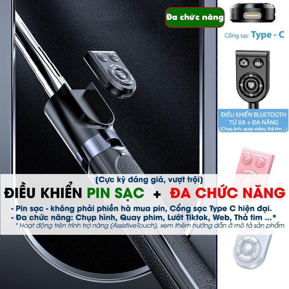 Gậy chụp hình 3 chân R1S-L có đèn, dài 175cm, Remote từ xa 10m-duoc-ban-tai-Gia dụng BT Mart