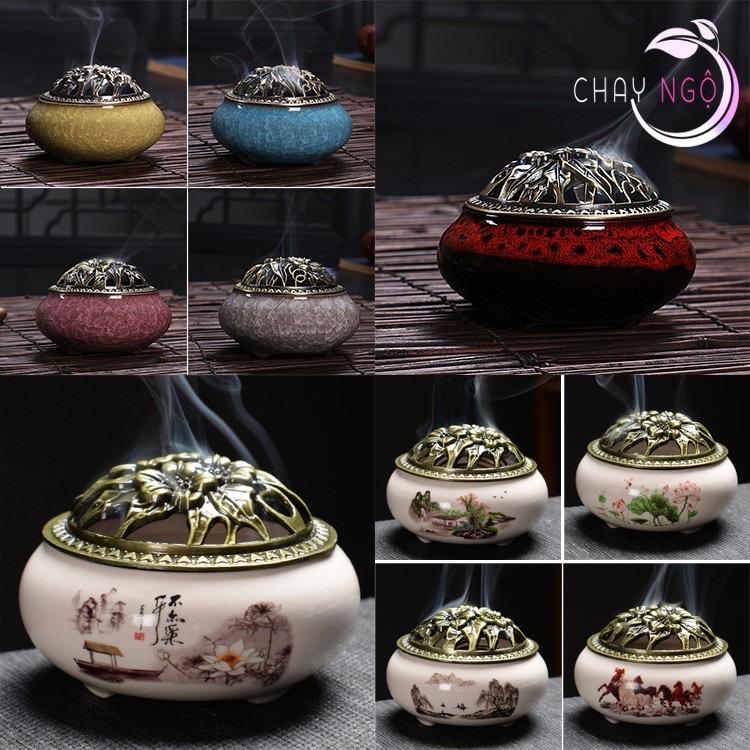 Lư sứ xông trầm hương cao cấp-duoc-ban-tai-BT Mart - Siêu thị dành cho Người bận rộn