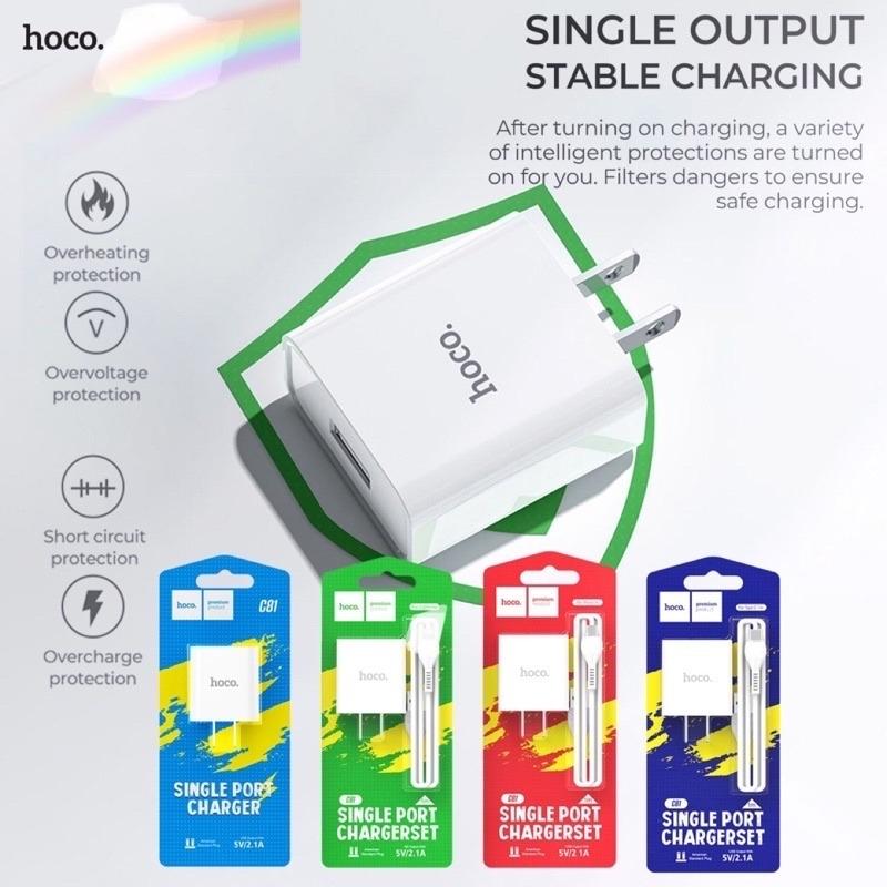 Bộ sạc nhanh 2.1A/Cóc sạc Hoco.C81-duoc-ban-tai-BT Mart - Siêu thị dành cho Người bận rộn