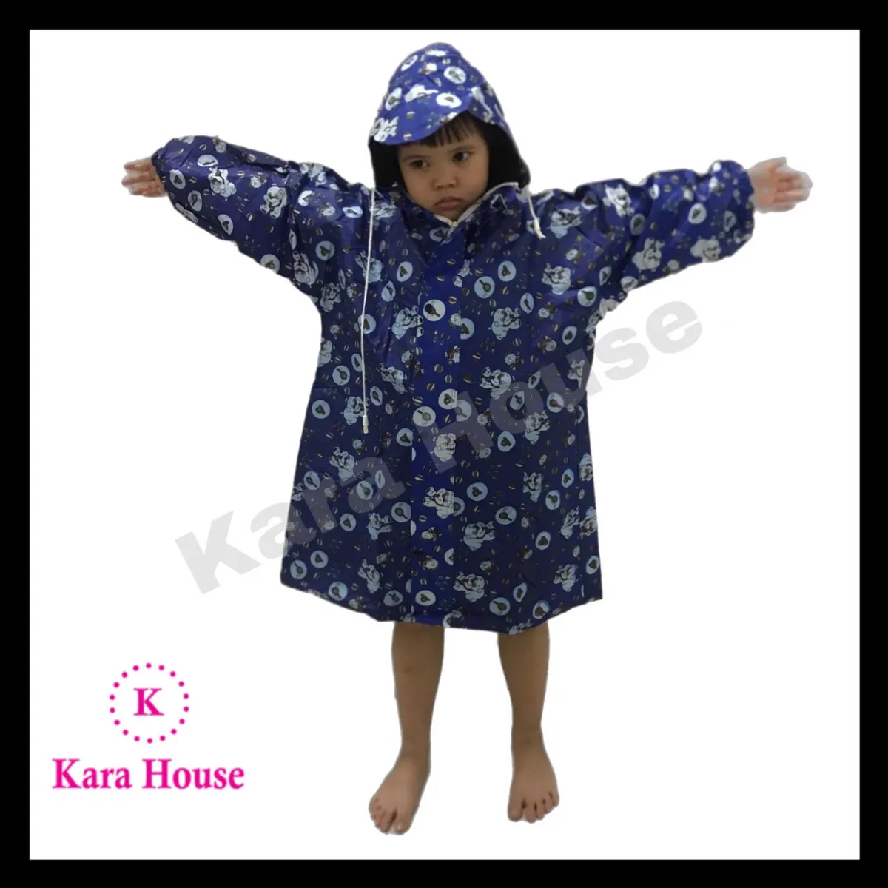 Áo mưa Kara vải dù dây kéo trẻ em-duoc-ban-tai-BT Mart - Siêu thị dành cho Người bận rộn