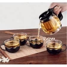 Bộ ấm lọc trà và 4 ly thủy tinh-duoc-ban-tai-BT Mart - Siêu thị dành cho Người bận rộn