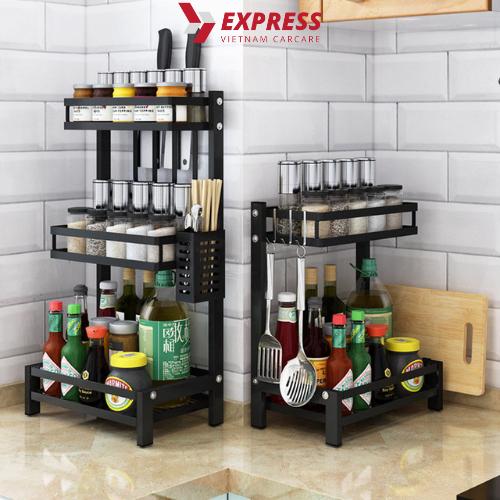 Kệ gia vị 2 tầng K-Shelf inox, Sơn tĩnh điện (để được các chai gia vị cao)-duoc-ban-tai-BT Mart - Siêu thị dành cho Người bận rộn