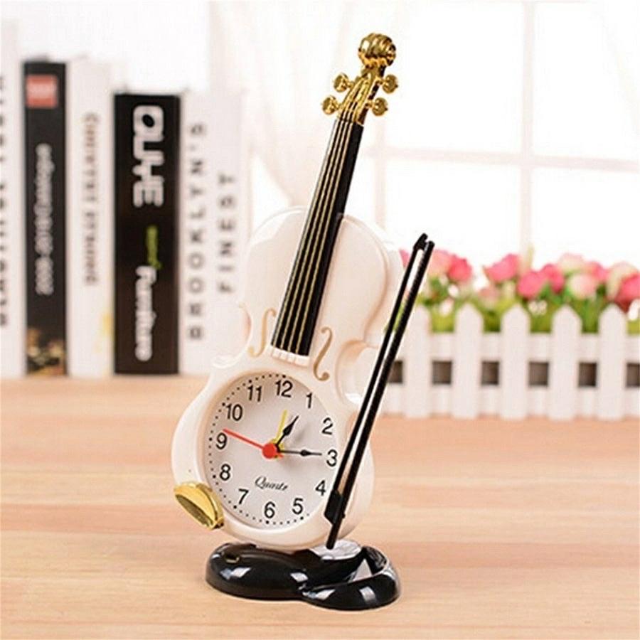 Đồng hồ báo thức để bàn hình cây đàn violin -duoc-ban-tai-Gia dụng BT Mart