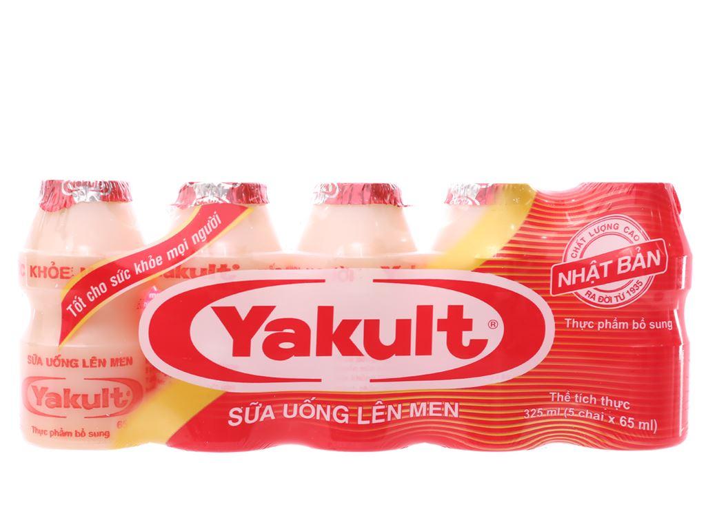 Lốc 5 chai sữa uống lên men Yakult 65ml-duoc-ban-tai-T-MART 24H